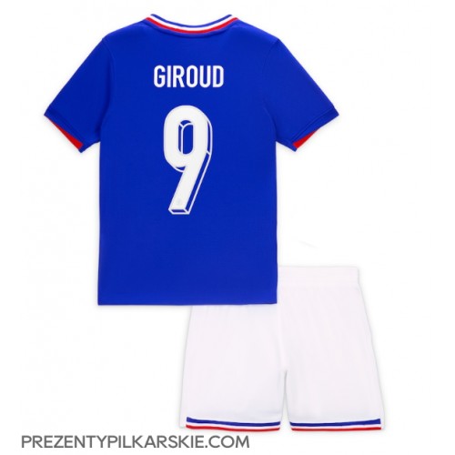 Stroje piłkarskie Francja Olivier Giroud #9 Koszulka Podstawowej dla dzieci ME 2024 Krótki Rękaw (+ szorty)